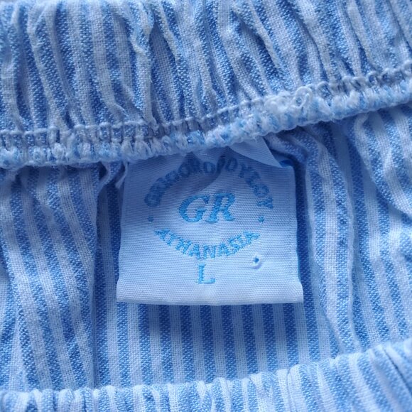 Grigoropoulos Athanasia on or off the shoulder 100% Cotton Blouse Made in Greece - Picture 4 of 9